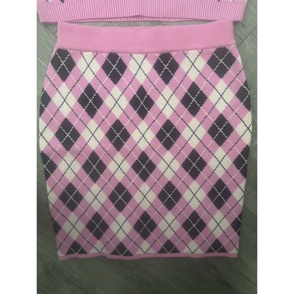 Coco And Shay Pink Plaid Outfit Size Large Clueless 90s Cher Mean Girls Y2K - Picture 3 of 5